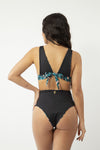 Bottom safari reversible negro y estampado mujer playa