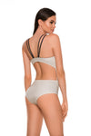 Zen entero reversible beige negro ajuste en pecho body playa